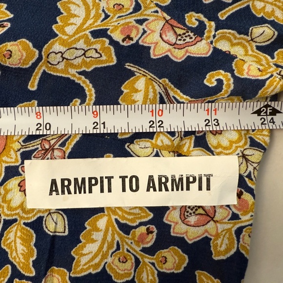 Daniel Rainn NWT Women's Floral V-Neck Rayon Blouse Roll Tab Sleeve Size XL BOHO - Picture 10 of 11